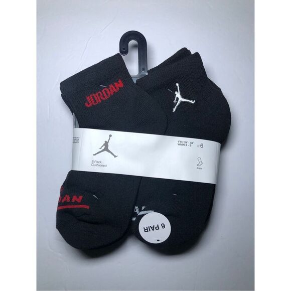Jordan Other - Jordan Kids Cushioned Ankle Socks 6 pack size 3Y-5Y